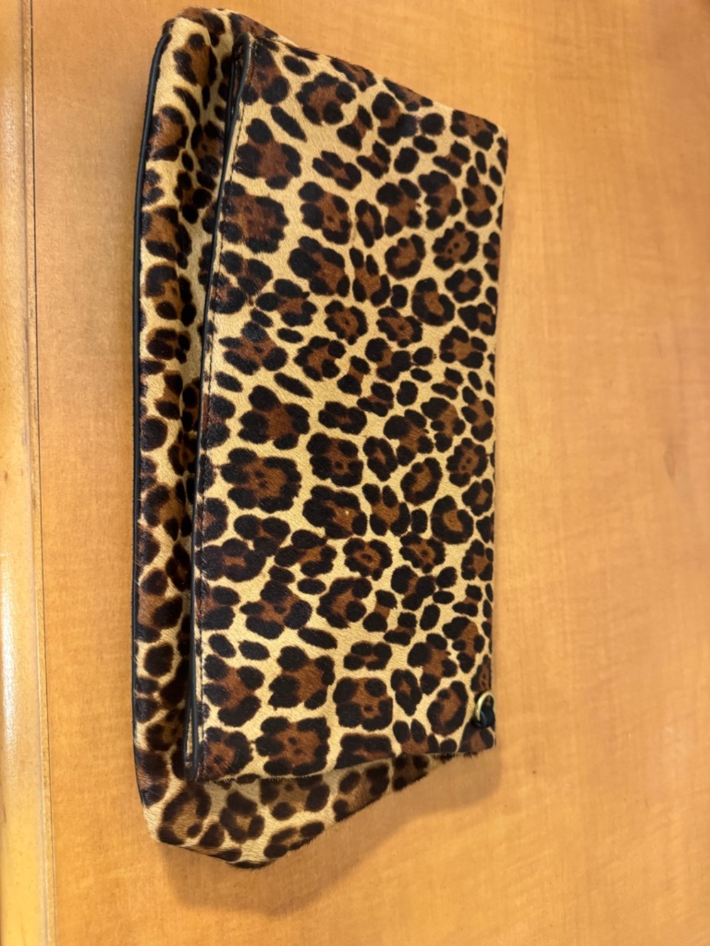 Ann Taylor Leopard Pony Hair Clutch